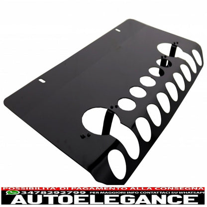 Gloss Black Front Bumper Skid Plate Off Road Spoiler LED DRL Extension Fit For Mercedes G Class W463 (1989-2016) B-Design 