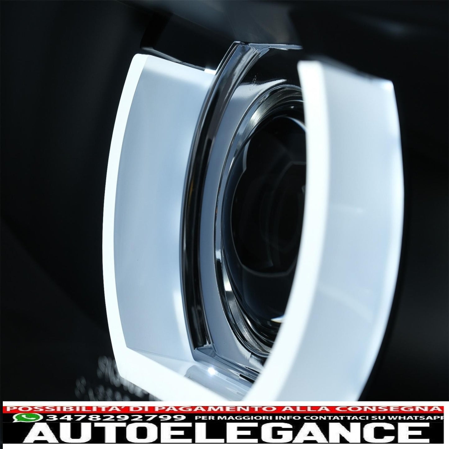 3D Xenon headlights angel eye led drl suitable for bmw 3 series e90 e91 lci with afs (2008-2011) black 