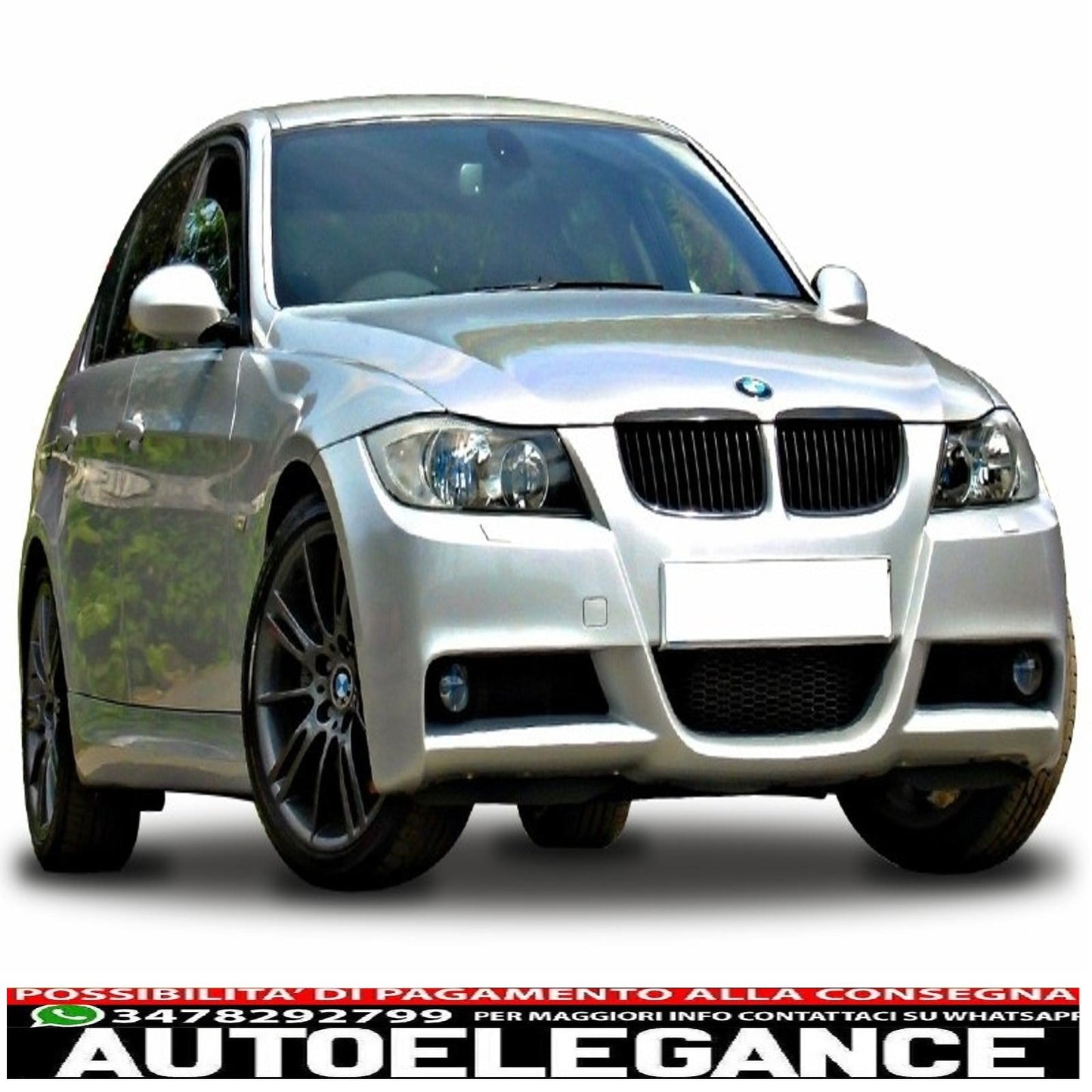 paraurti anteriore adatto per bmw serie 3 e90 e91 berlina touring (2004-2008) design m-technik senza pdc sra