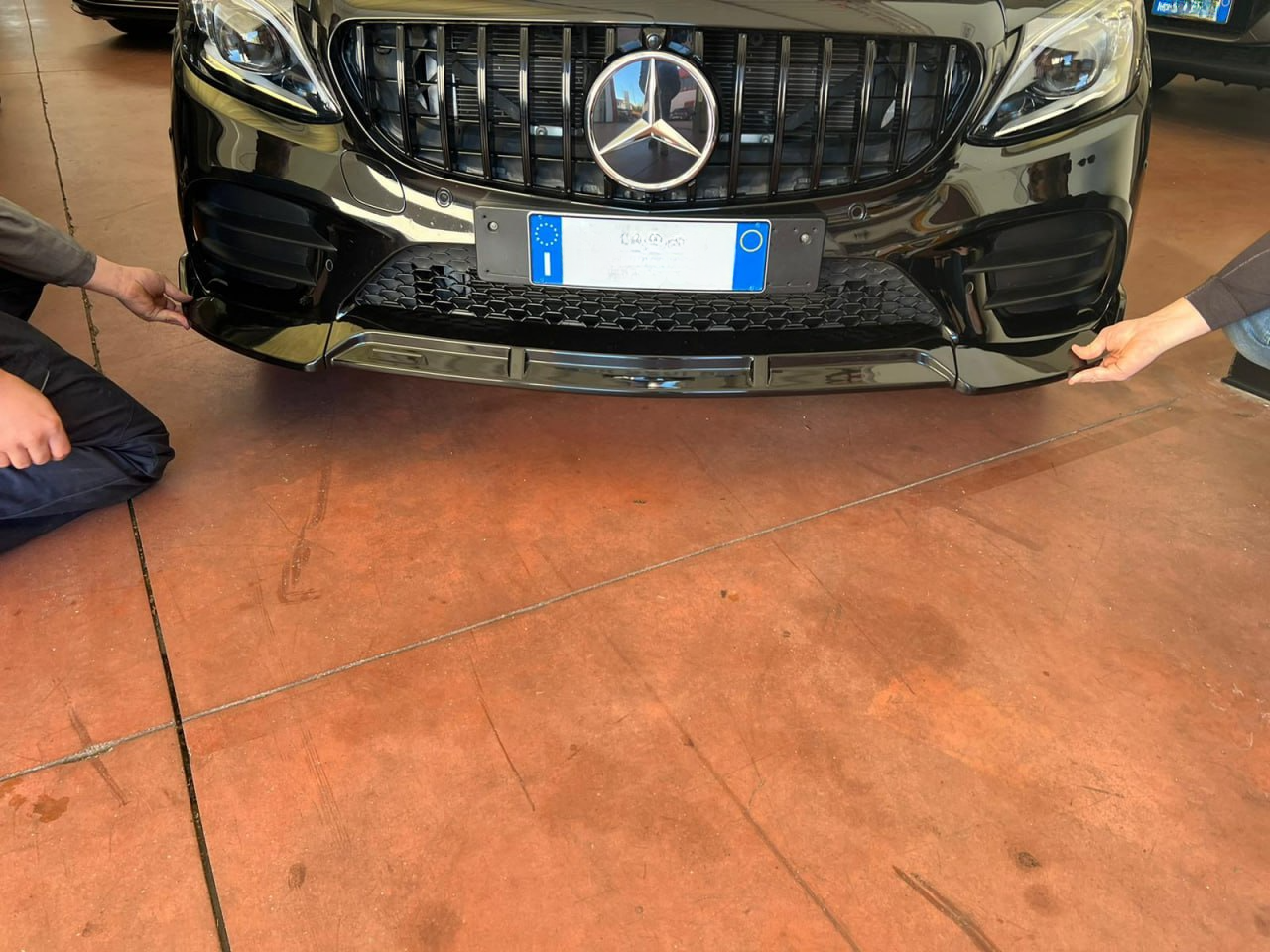 SPLITTER ADATTO PER MERCEDES CLASSE C W205 (2019-2021) NERO LUDICO LOOK SPORTIVO