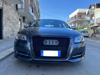 GRIGLIA ADATTA PER AUDI A3 8P 2008-2012 LOOK RS3 NERA DESIGN SPORTIVO
