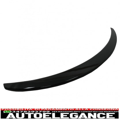 trunk spoiler with side decals vinyl sticker suitable for mercedes c class coupe c205 (2014-2019) piano black