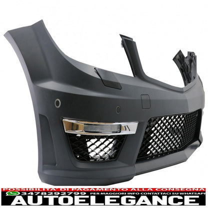 paraurti anteriore adatto per mercedes classe c w204 (2012-2014) c63 restyling design con fari dectane drl montaggio nero