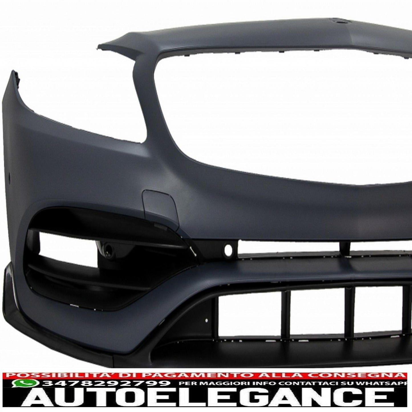 complete body kit with exhaust tips suitable for mercedes a-class w176 (2012-2018) restyling a45 design