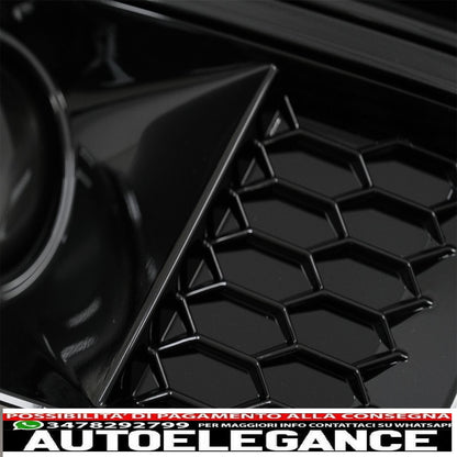 lower grill bumper covers ACC side grills suitable for audi a4 b9 sedan avant (2016-2018) rs4 design black edition 
