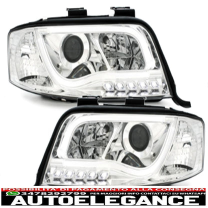 headlights suitable for audi a6 4b restyling 01-04 chrome 