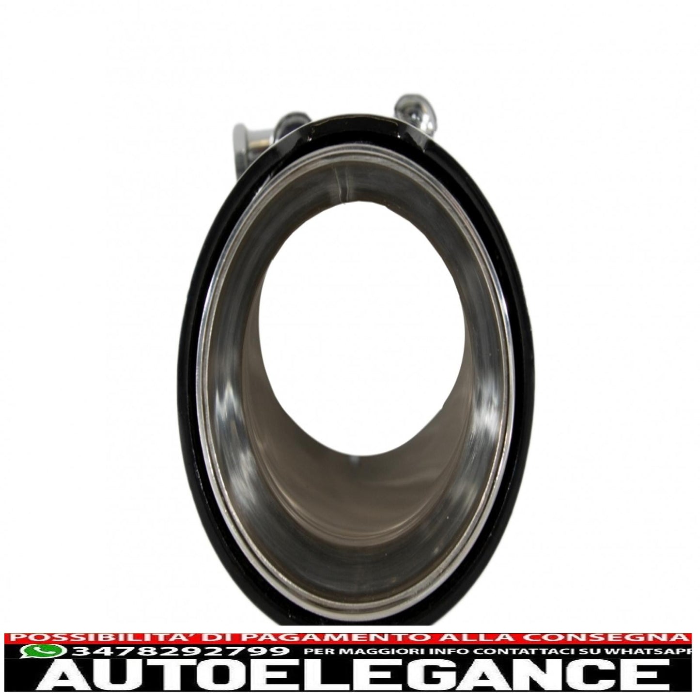 Universal Exhaust Tip Carbon Fiber Glossy Finish Inlet 6.3cm/2.48inch 