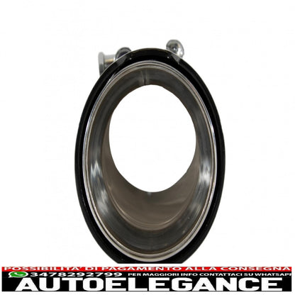 Universal Exhaust Tip Carbon Fiber Glossy Finish Inlet 6.3cm/2.48inch 