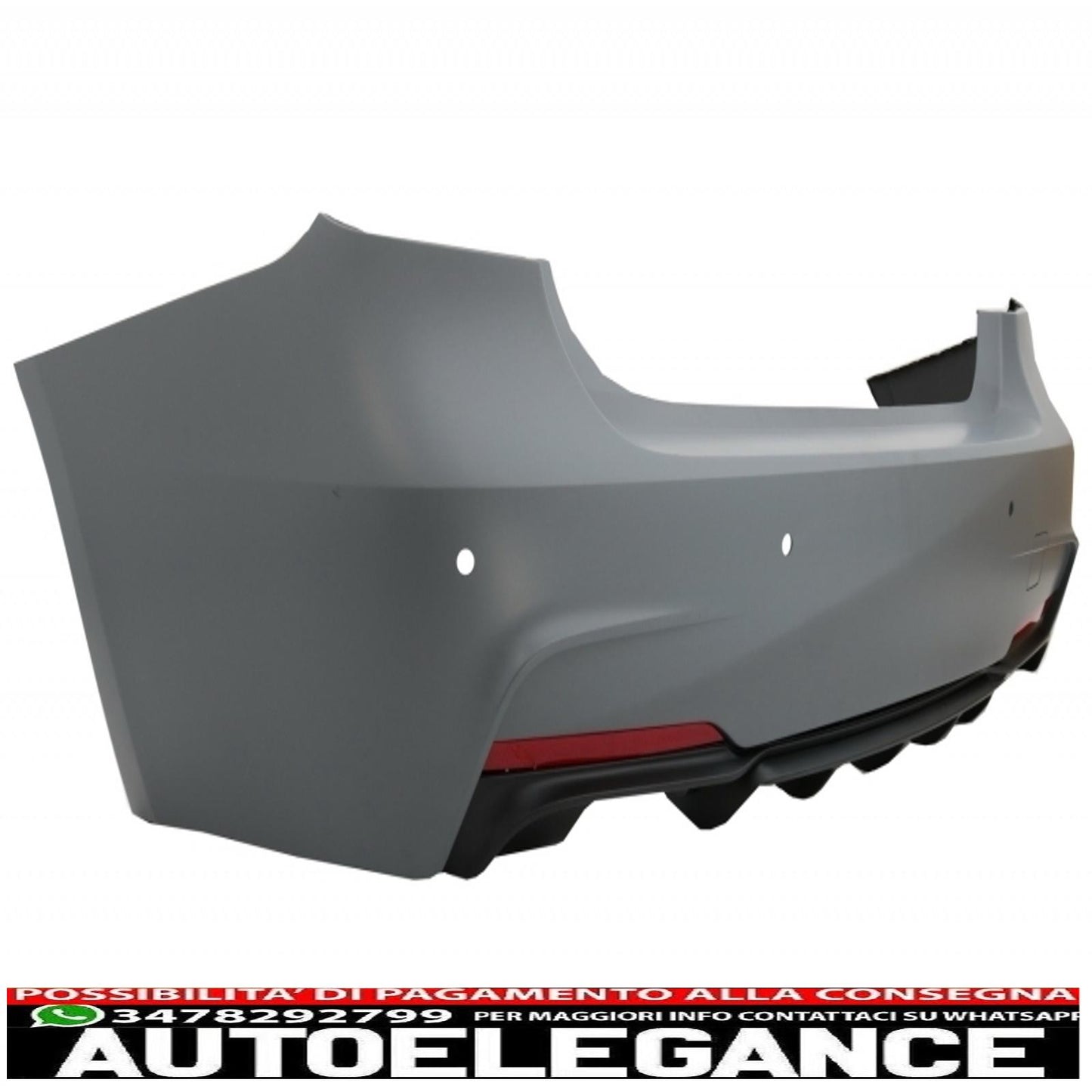 kit carrozzeria completo adatto per bmw serie 3 f30 (2011-2019) design m-performance con doppie punte cromate e parafanghi anteriori e cofano motore