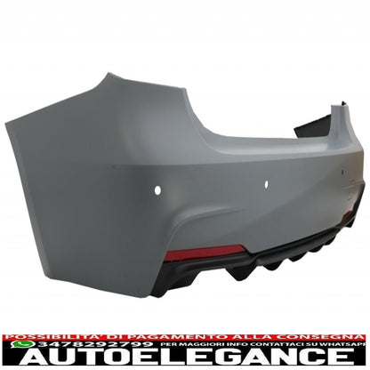 kit carrozzeria completo adatto per bmw serie 3 f30 (2011-2019) design m-performance con doppie punte cromate e parafanghi anteriori e cofano motore
