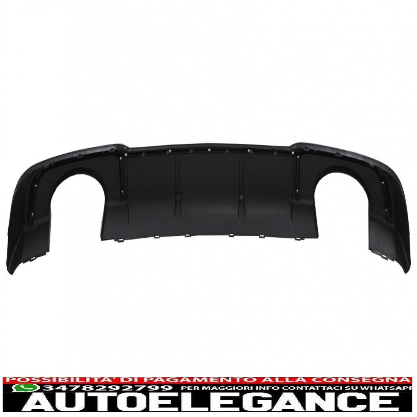 Rear bumper valance diffuser with exhaust tips suitable for audi a3 8v sline facelift (2016-2019) hatchback sportback rs3 design sport bumper