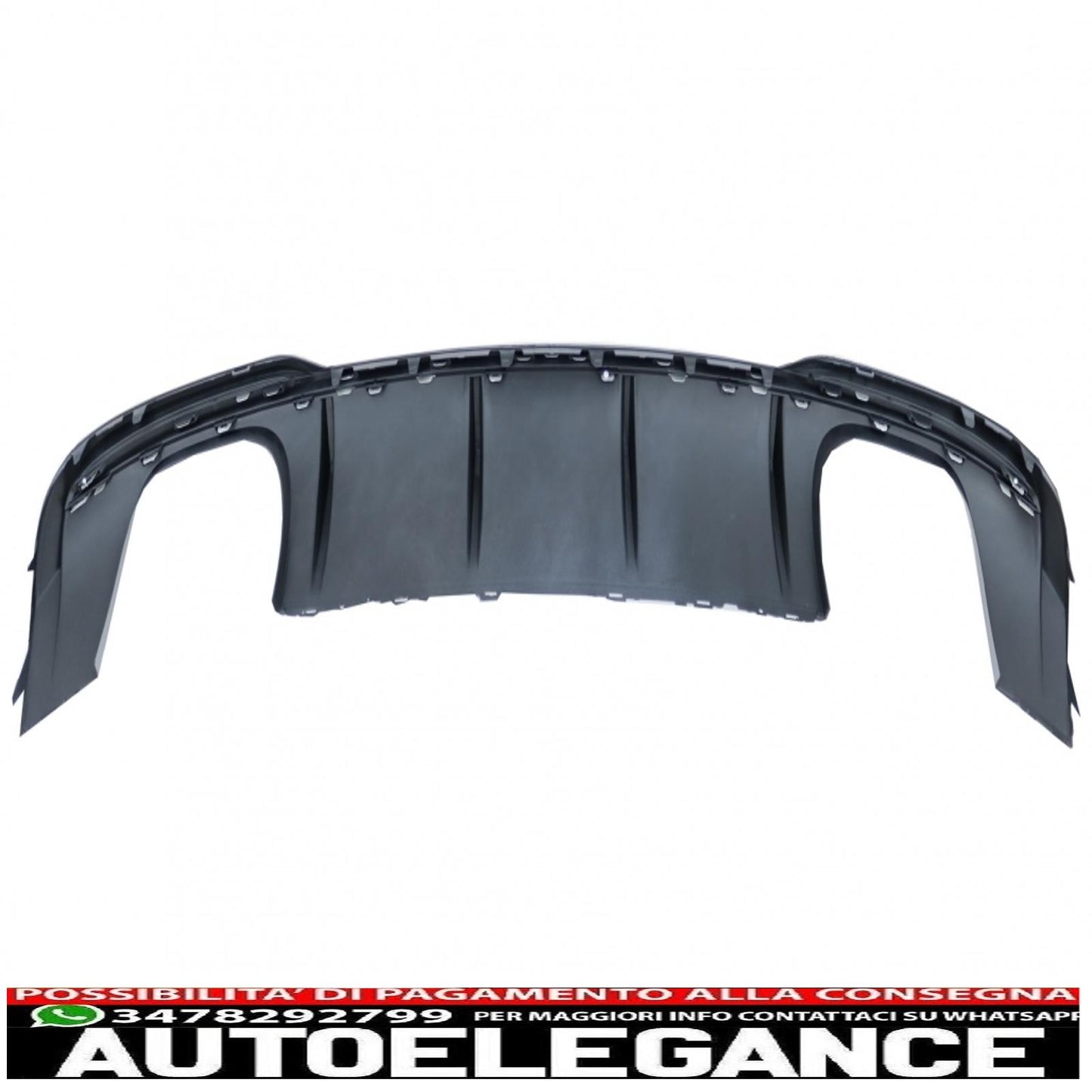 Diffusore a mantovana per paraurti posteriore con sistema di scarico adatto per audi a3 8v restyling berlina convertibile (2016-2019) design s3 solo per s line
