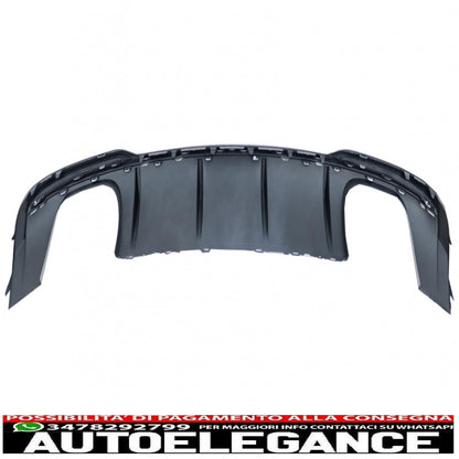 Diffusore a mantovana per paraurti posteriore con sistema di scarico adatto per audi a3 8v restyling berlina convertibile (2016-2019) design s3 solo per s line