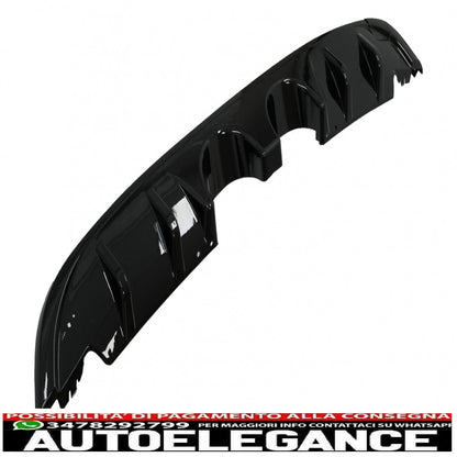Diffusore mantovana paraurti posteriore adatto per vw golf 6 vi (2008-2012) r20 look solo per paraurti standard nero pianoforte