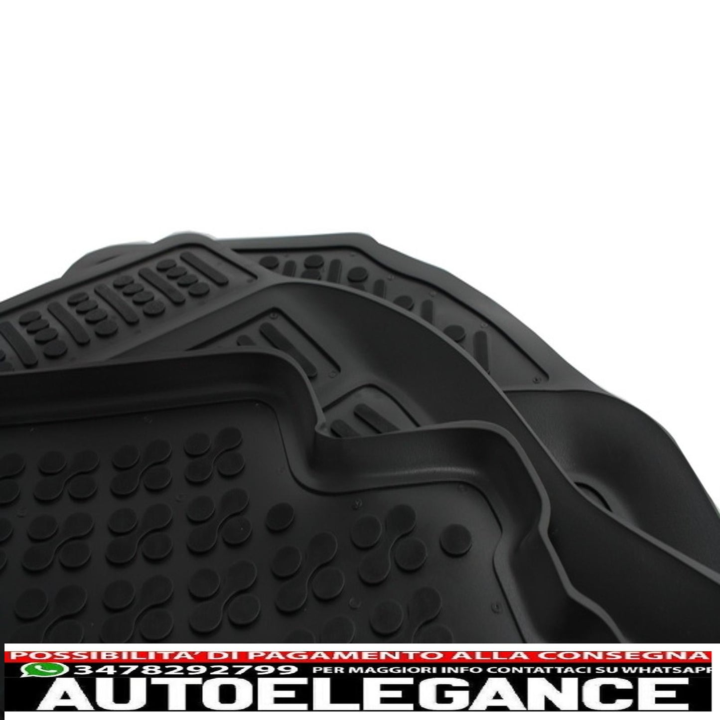 Black rubber mat suitable for ford c-max i/ii 2003-2019 grand c-max 2010-2019