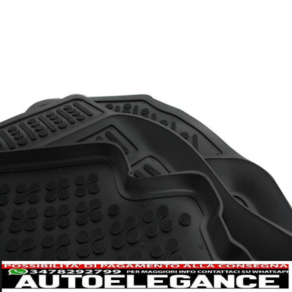 Black rubber mat suitable for ford c-max i/ii 2003-2019 grand c-max 2010-2019