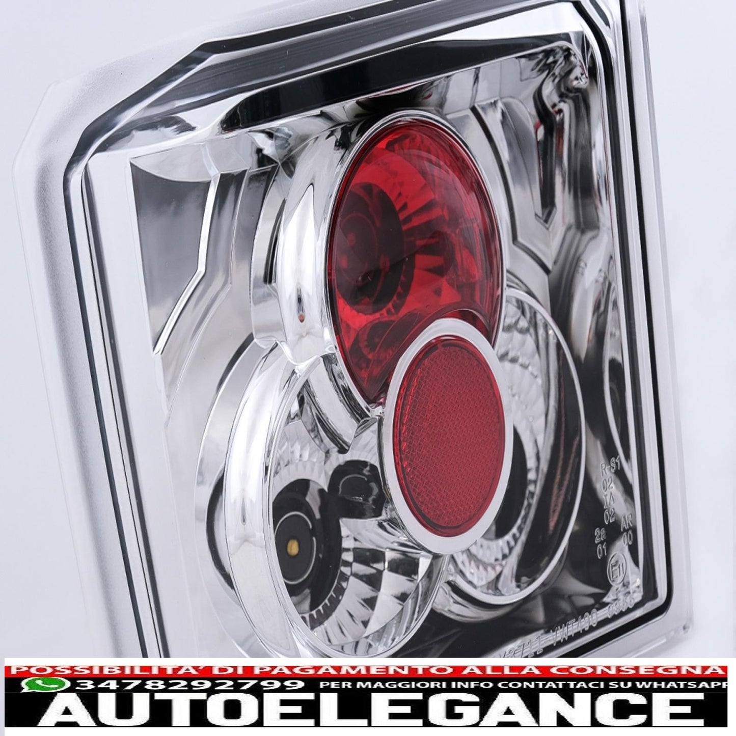 rear lights suitable for vw t4 transporter caravelle multivan (1990-03.2003) chrome