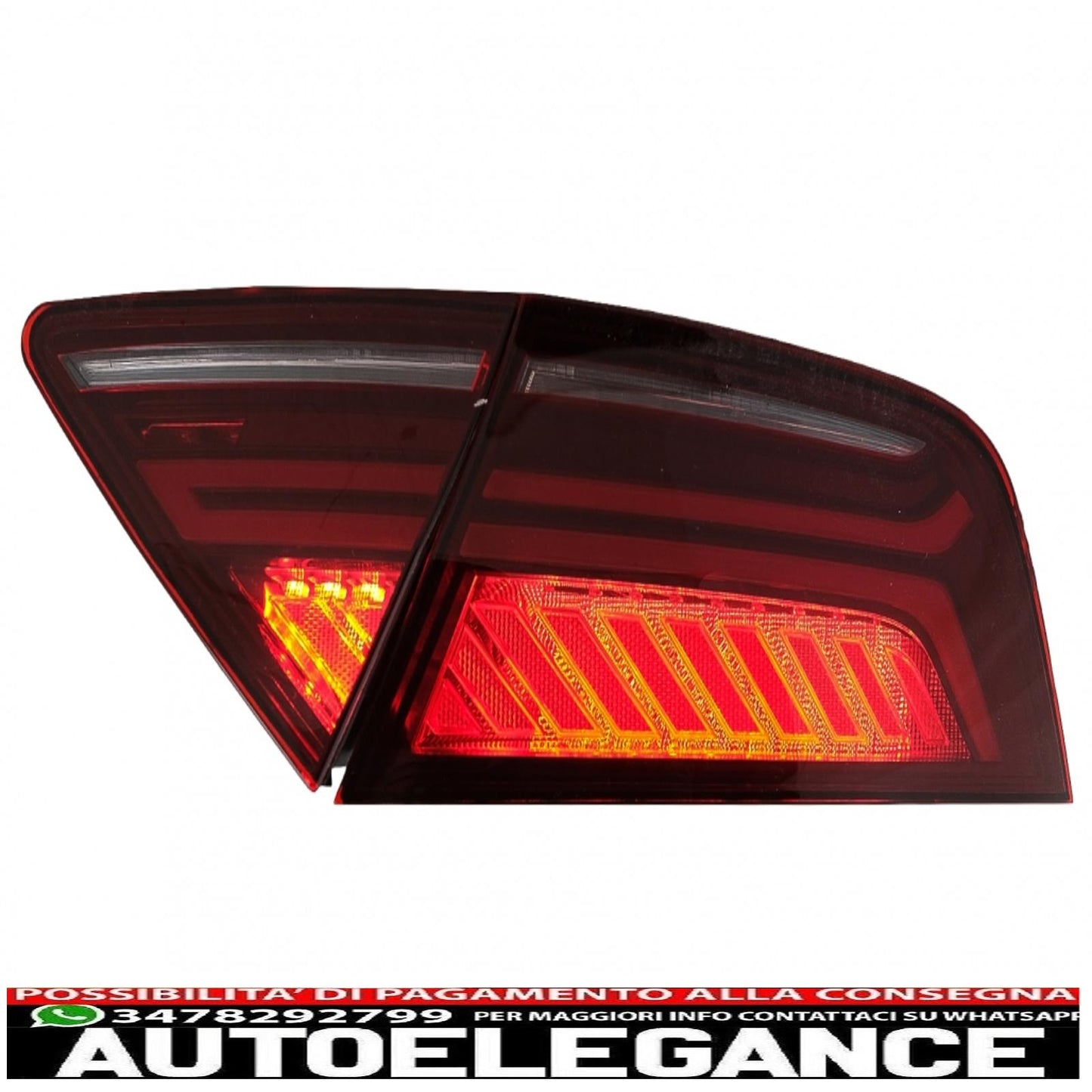rear lights with led light bar suitable for audi a7 4g (2010-2014) restyling design cherry red smoke