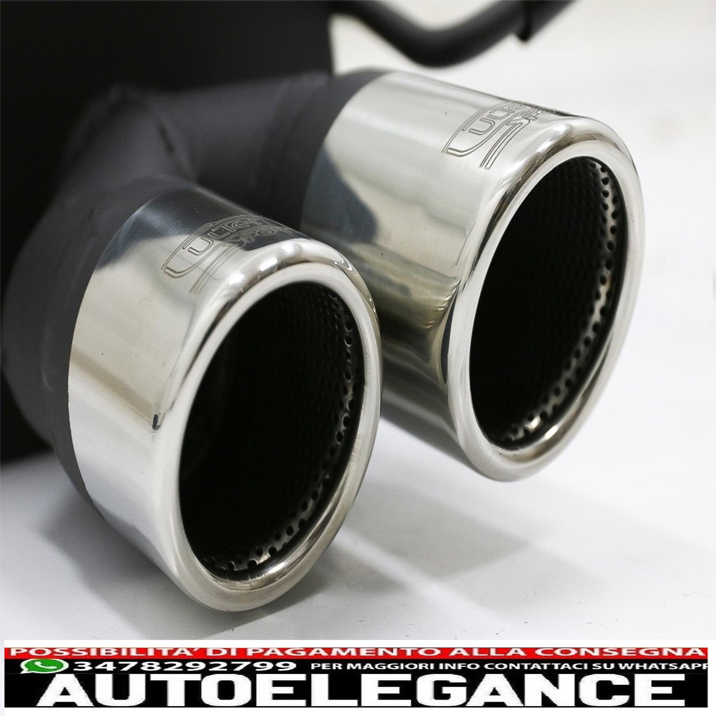 diffusore pianoforte nero con sistema di scarico doppi terminali di scarico adatti per bmw serie 5 f10 (2011-2016) 102-433/70rs