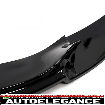Front bumper spoiler lip suitable for bmw 5 series e60 e61 m5 bumper oe (2003-2010) piano black 