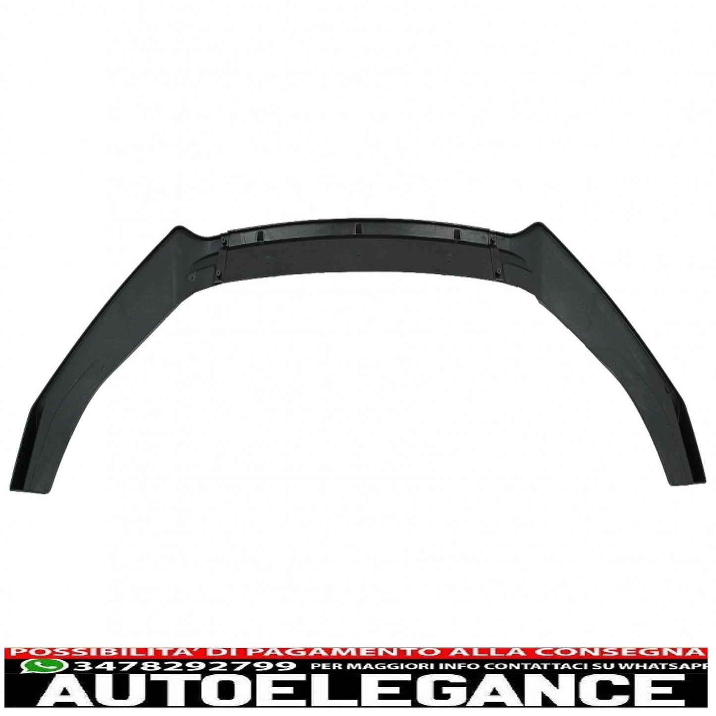 Front bumper lip extension spoiler suitable for vw golf 7.5 facelift (2017-2020) piano black 