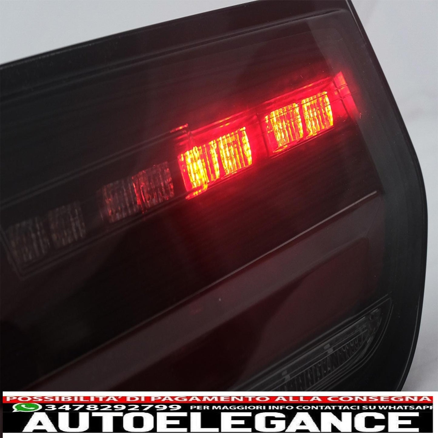 LED bar rear lights suitable for bmw 3 series f30 pre lci and lci (2011-2019) black smoke with dynamic sequential cornering light