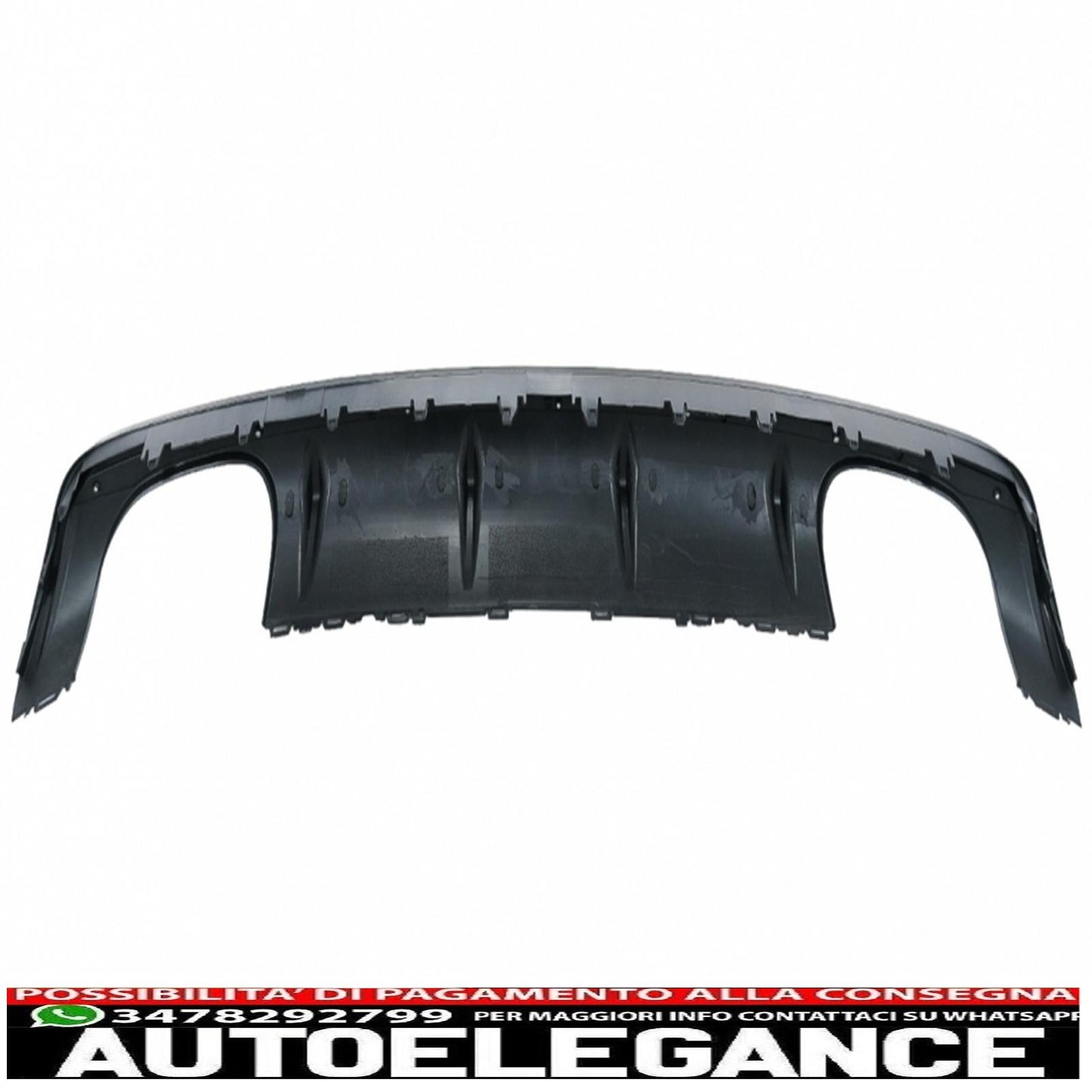 Diffusore mantovana per paraurti posteriore adatto per audi a3 8v berlina (2012-2015) con terminali di scarico marmitta terminali di scarico s3 design quad