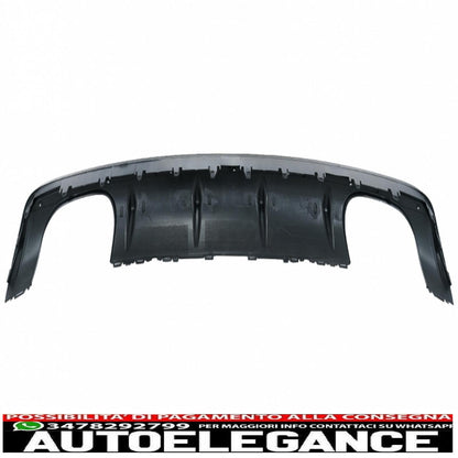 Diffusore mantovana per paraurti posteriore adatto per audi a3 8v berlina (2012-2015) con terminali di scarico marmitta terminali di scarico s3 design quad
