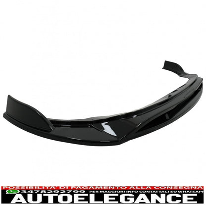 Front Bumper Lip Extension Spoiler Fit For VW Golf 8 R (2020-) Piano Black