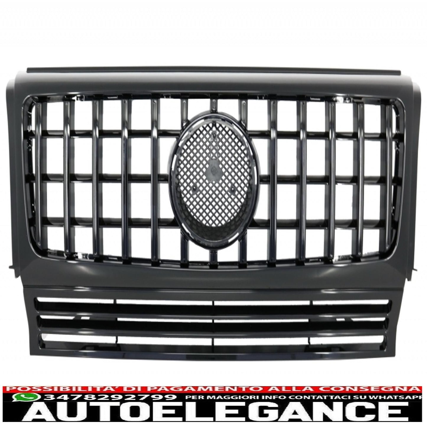 gruppo paraurti anteriore con griglia adatto per mercedes classe g w463 (1989-2012) g65 gt-r design panamericana