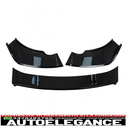 Front bumper lip extension additional spoiler suitable for vw polo aw mk6 (2018-up) piano black