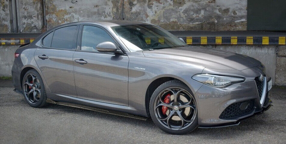 SPOILER SPLITTER UNDER SKIRTS ABS TUNING ALFA ROMEO GIULIA GLOSSY BLACK -1 00