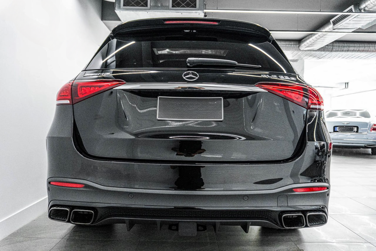 DIFFUSORE ADATTO PER MERCEDES GLE W167 AMG SUV LOOK 63 NERO + TERMINALI CROMATI