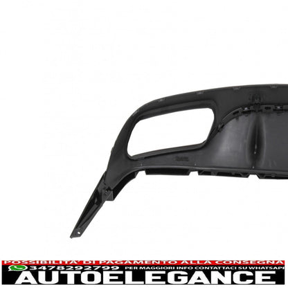 Rear bumper valance diffuser with exhaust tips suitable for mercedes c class c205 a205 coupe cabriolet (2014-2019) c63 edition 1 design black