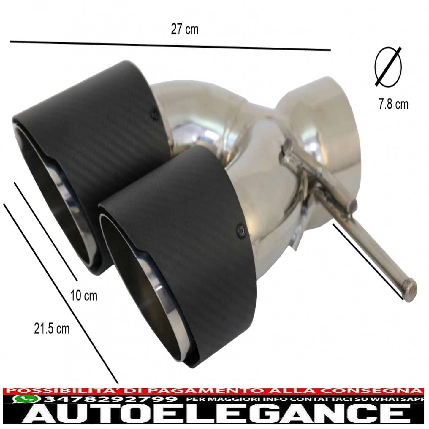 Carbon Fiber Exhaust Muffler Tips Fit For Land Rover Range Rover &amp; Suv Inlet 7.8cm