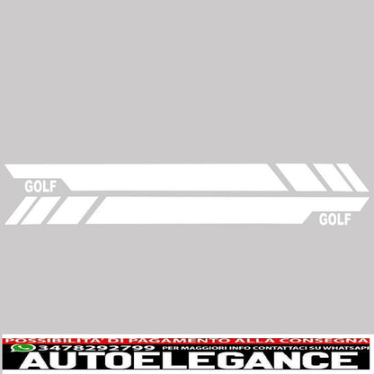 side skirts with side decals white vinyl sticker suitable for vw golf 7 vii hatchback (2013-2017) gti design