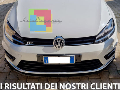 LIP SPOILER UNDER FRONT BUMPER VW GOLF 7.5 R 2016-2019 GLOSSY SPLITTER