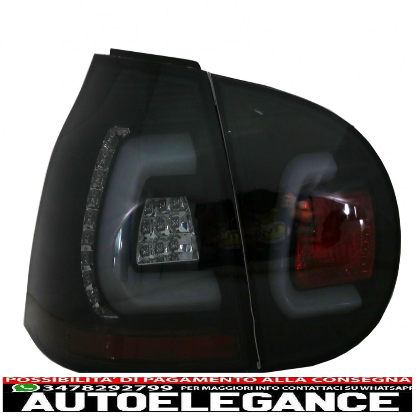 barra led fanali posteriori adatta per vw golf v 5 (2004-2009) smoke black urban style AUTOELEGANCERICAMBI