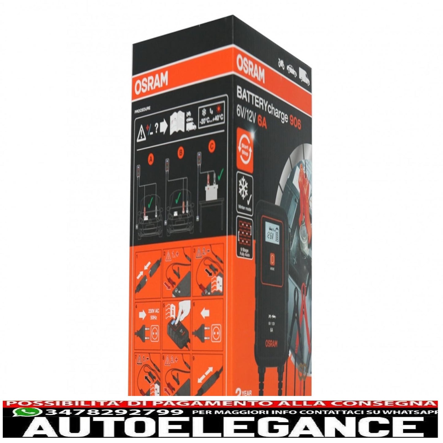 caricabatterie osram 906 oebcs906 AUTOELEGANCERICAMBI
