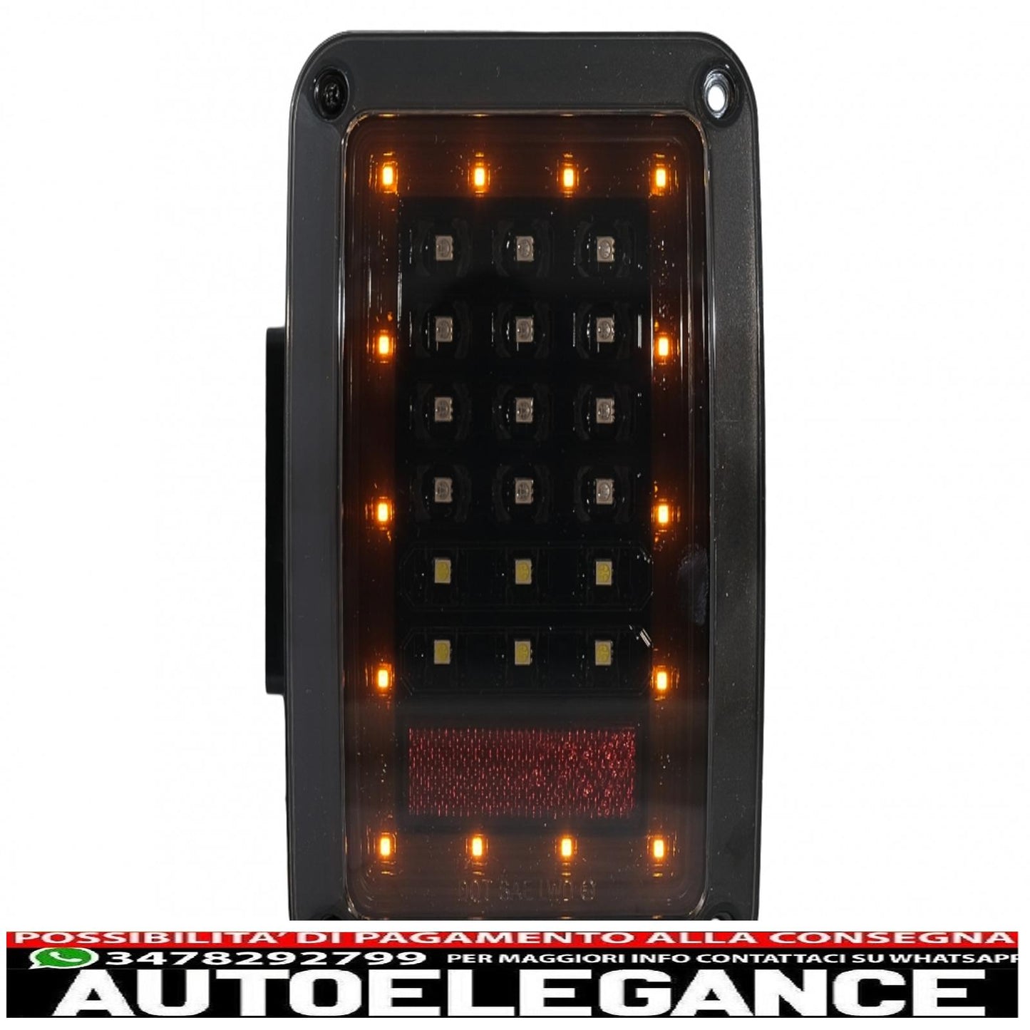 Fanali posteriori full led adatti per jeep wrangler jk (2007-2017) fumé