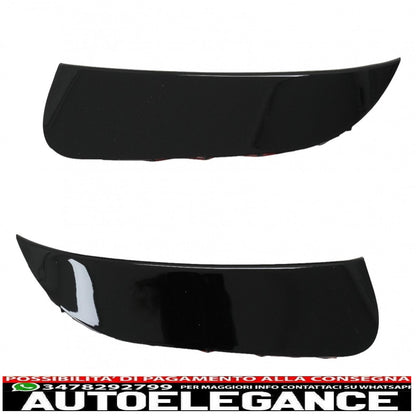 front and rear bumper splitter fins side vents aerodynamic conversion kit suitable for mercedes cla w117 facelift (2016-2018) cla45 design canard piano black