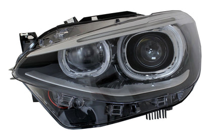 LED DRL Angel Eye Headlights for BMW 1 Series F20 F21 2011-2014 Black Light