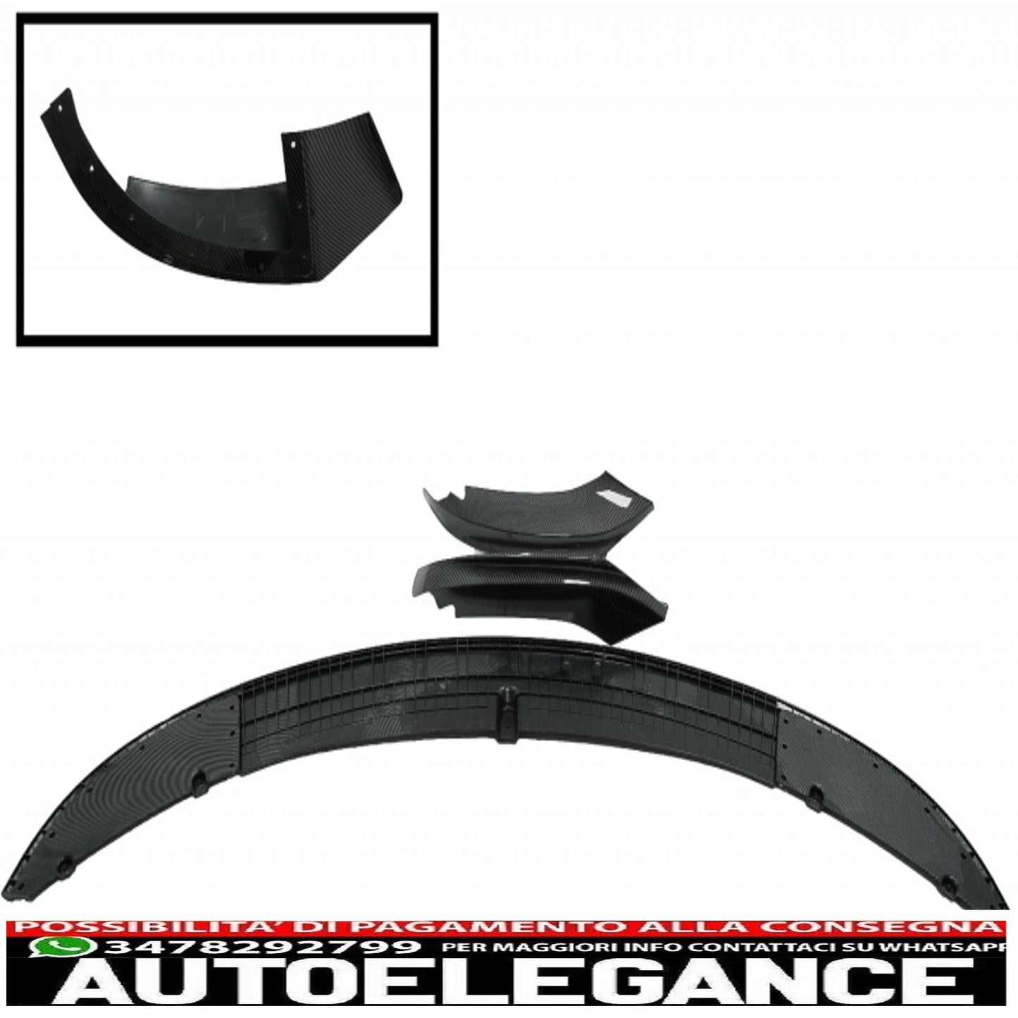 spoiler anteriore con diffusore adatto per bmw serie 4 f32 coupe f33 cabrio f36 grand coupe (2013-03.2019) rivestimento in pellicola di carbonio con design m-performance