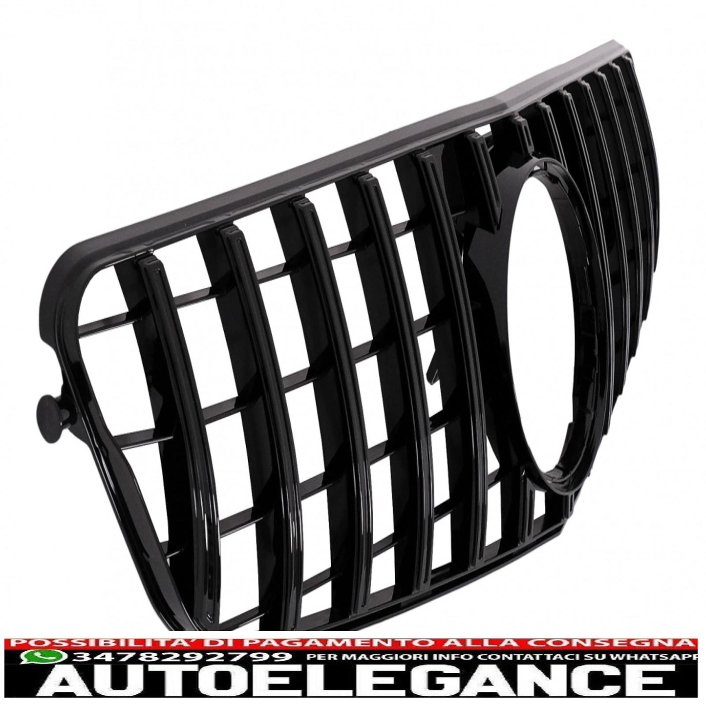 body kit with piano black front grille suitable for mercedes c-class w204 (2007-2014) restyling c63 gt-r design panamericana 