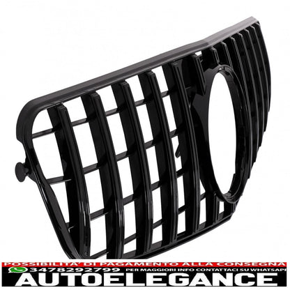 body kit with piano black front grille suitable for mercedes c-class w204 (2007-2014) restyling c63 gt-r design panamericana 
