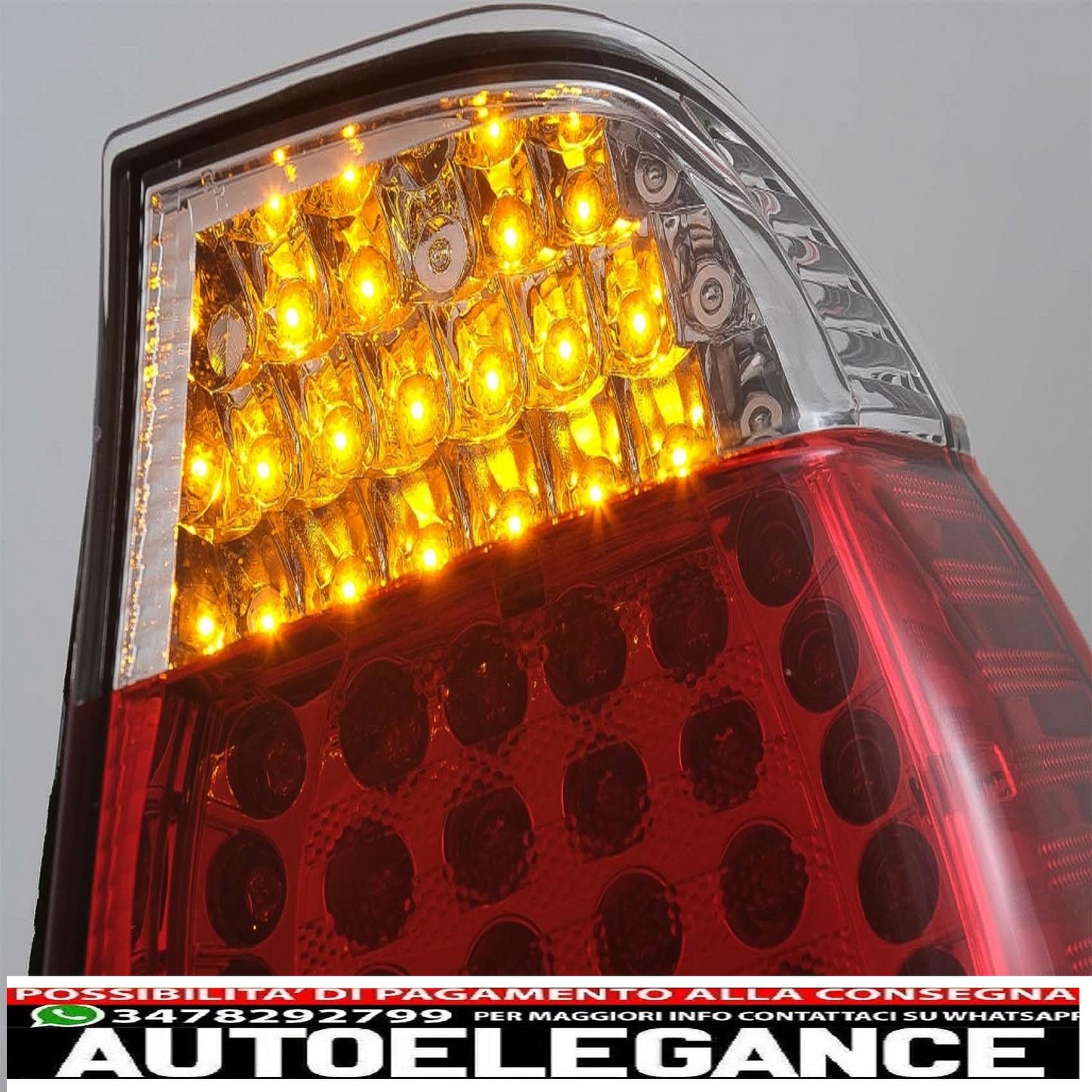led rear lights suitable for bmw 3 series e46 limousine 4d (09.2001-03.2005) red transparent