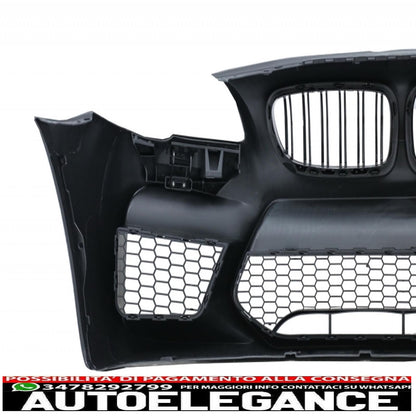 kit carrozzeria adatto per paraurti BMW serie 5 F10 (2011-2017) con minigonne laterali e doppi terminali di scarico doppi in fibra di carbonio design M5