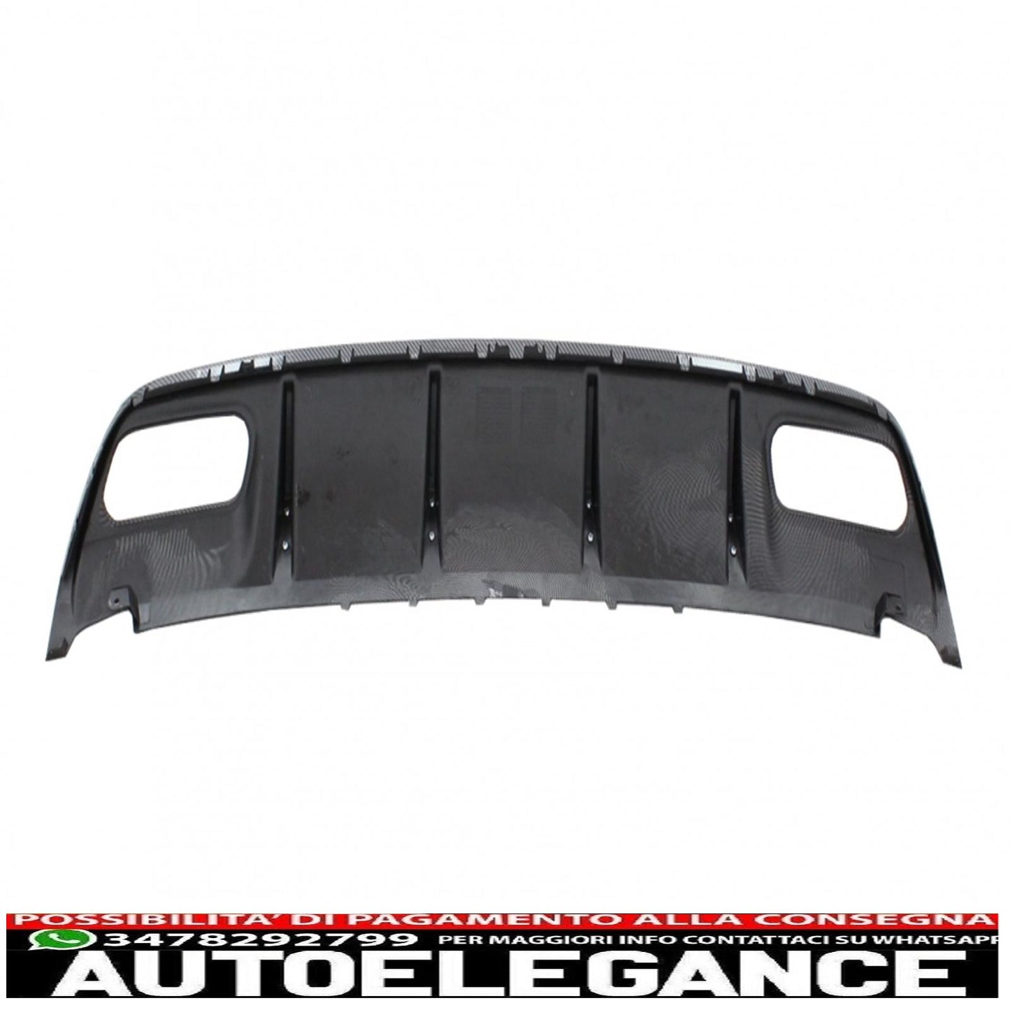 Diffusore mantovana paraurti posteriore con terminali di scarico nero adatto per mercedes w176 classe a (2013-2018) a45 restyling design carbon look