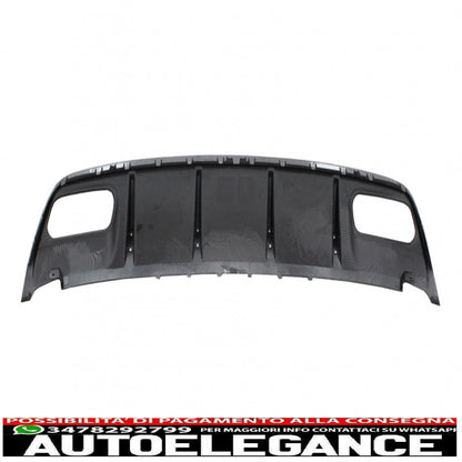 Diffusore mantovana paraurti posteriore con terminali di scarico nero adatto per mercedes w176 classe a (2013-2018) a45 restyling design carbon look