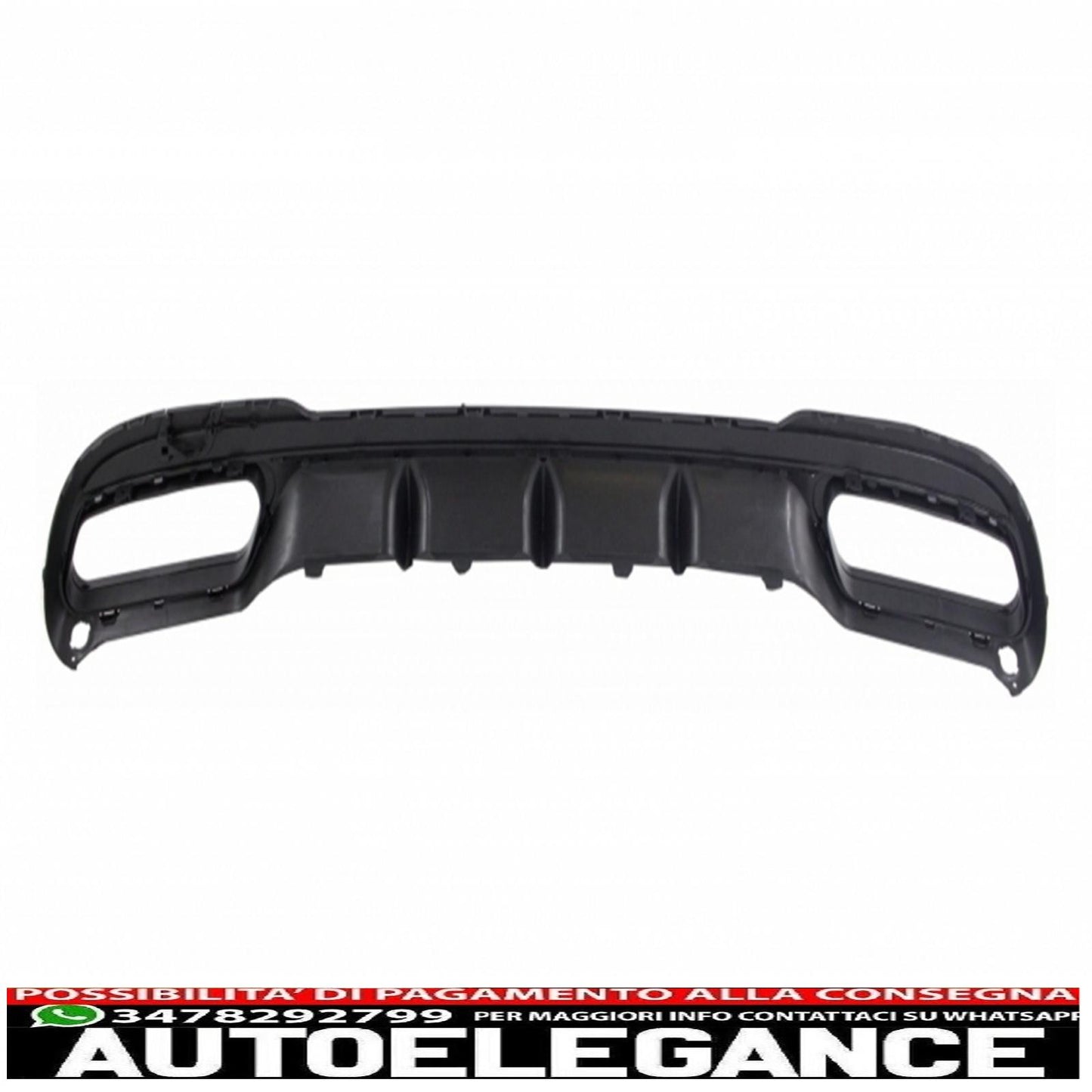 diffusore posteriore con terminali di scarico nero adatto per mercedes classe e w212 s212 amg sport line facelift (2013-2016) design e63